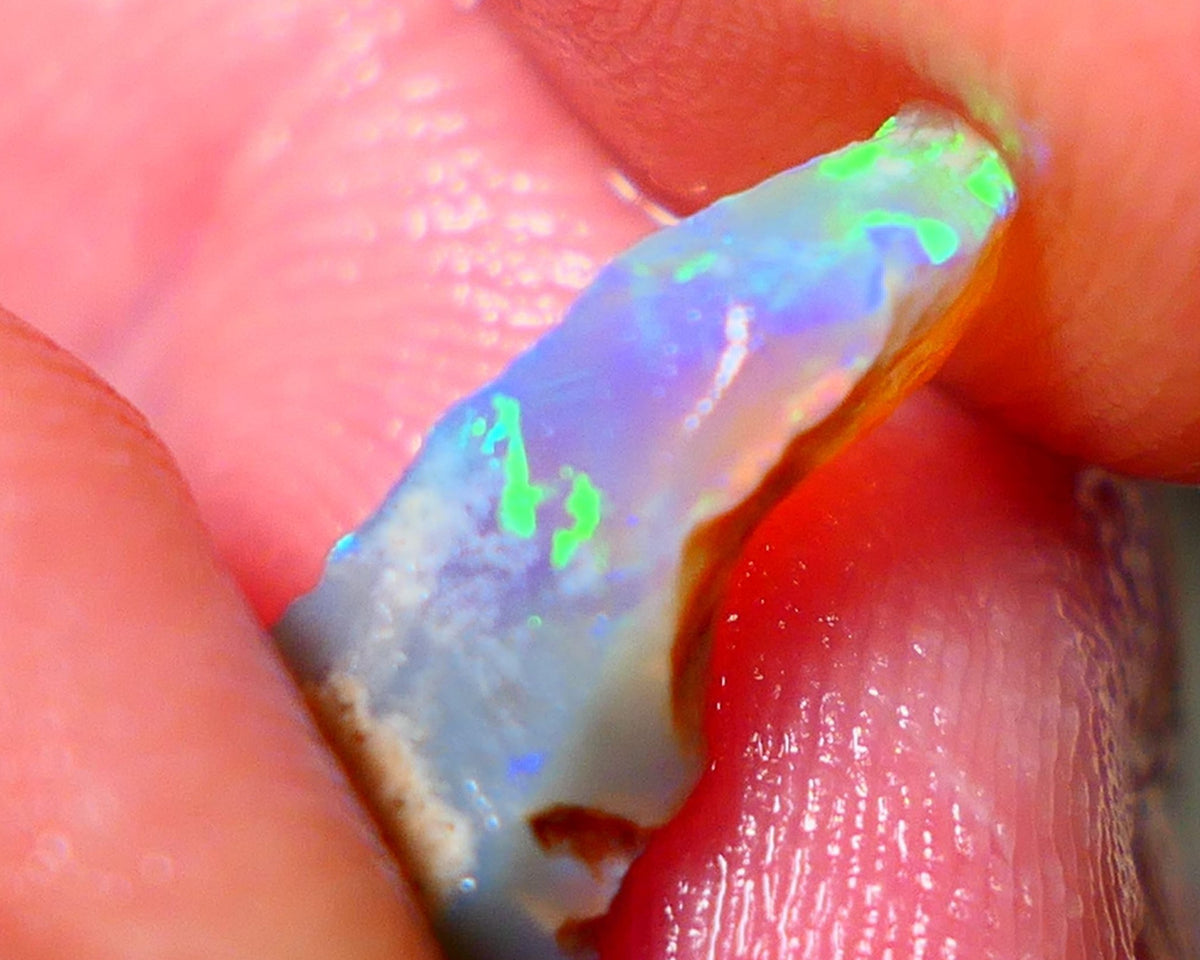 Small Candy to Cut Crystal on dark base 1.80cts Exotic bar with Vivid & Bright fires 14x5x4mm NS144