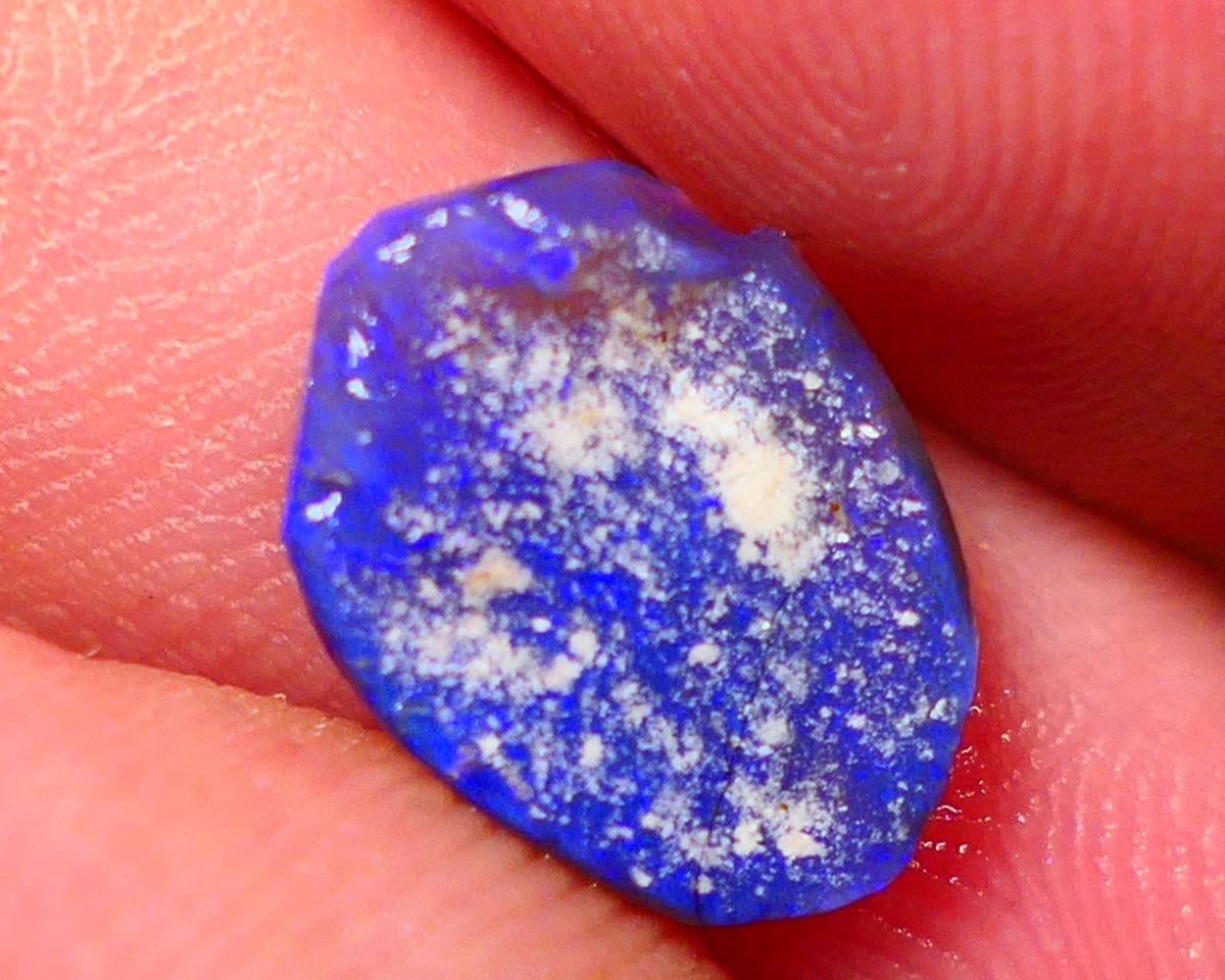 "Moody Blues" Black Crystal Opal Miners Bench® Knobby Rough Rub 2.30cts Amazing Bright Vibrant Blues 13x10x2.5mm NSW028