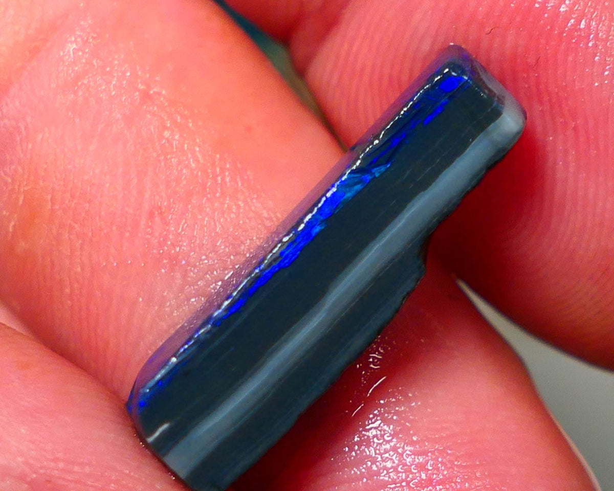 Ideal Pedant stone Dark Opal Miners Bench® Seam Rough Rub 8.40cts Nice Blue fires 23x6x6mm NS158