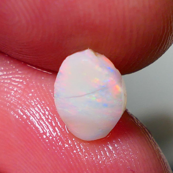 Lightning Ridge Rough / Rub Light Base Seam opal Miners Bench® 1.10cts Pink / Red dominant M.Fires 9x6x3mm NS164