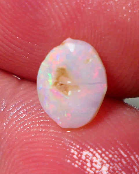 Lightning Ridge Rough / Rub Light Base Seam opal Miners Bench® 1.10cts Pink / Red dominant M.Fires 9x6x3mm NS164