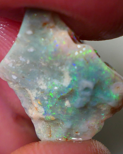 Mulga Rough Opal 5.00cts Dark Base Seam Nice Yellow/Orange Dominant M.fires to Cut / carve & polish 18x14x3mm NSW031