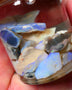 Lightning Ridge Rough Opal 95cts Mixed base Seam Potch & Colour showing some blue colours 22x10x7mm to 11x9x4mm NS184