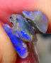 Lightning Ridge Rough Opal 6.25cts Small Seam Stack Dark base Gorgeous Blue fires in the bars 11x8x4mm to 8x6x4mm NS212