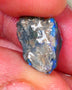 Lightning Ridge Rough Opal 3.75cts Dark Base Knobby Gorgeous Blue Bar to gamble 15x9x5mm RL007