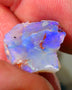 Lightning Ridge Rough Opal 9cts Grey Base Seam Nice Blue Bar 18x15x9mm NS346