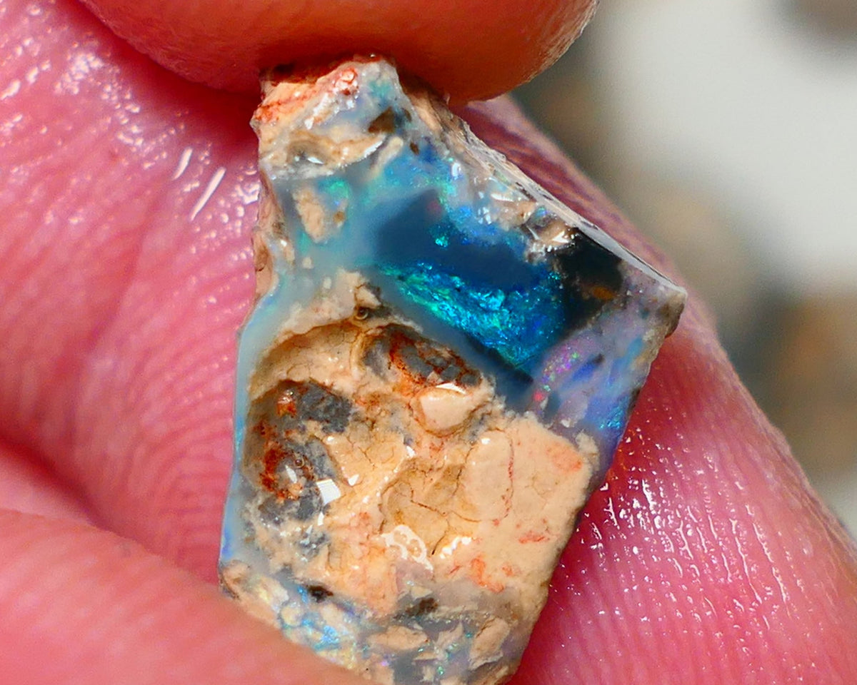 Lightning Ridge Rough Opal Gamble Auction9  3.00cts 16x11x3mm