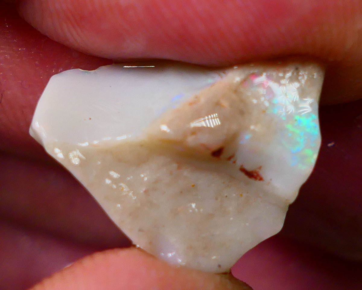 Lightning Ridge Grey base Seam opal 8.50cts Gamble showing some bits of M.colours 19x14x7mm NS355