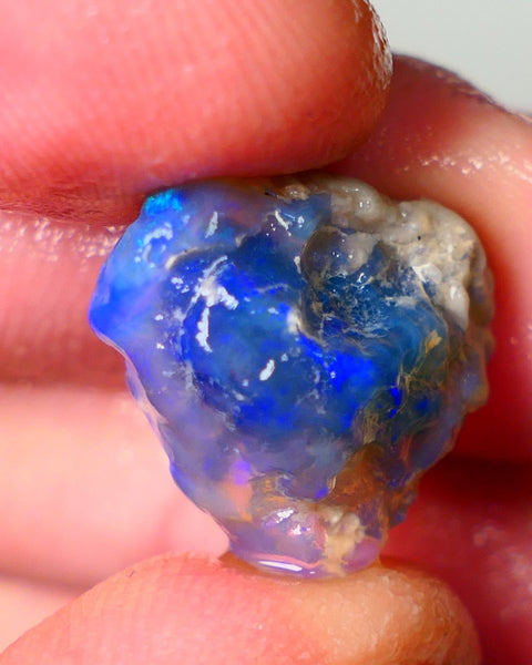 Lightning Ridge Knobby opal rough showing nice bright colours details to come 12.75cts 17x16x10mm ALP106