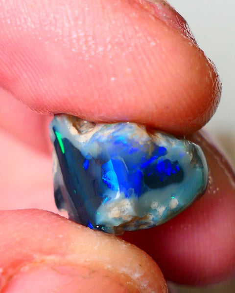 Lightning Ridge Knobby opal rough showing nice bright colours 7.75cts 15x11x10mm ALP108