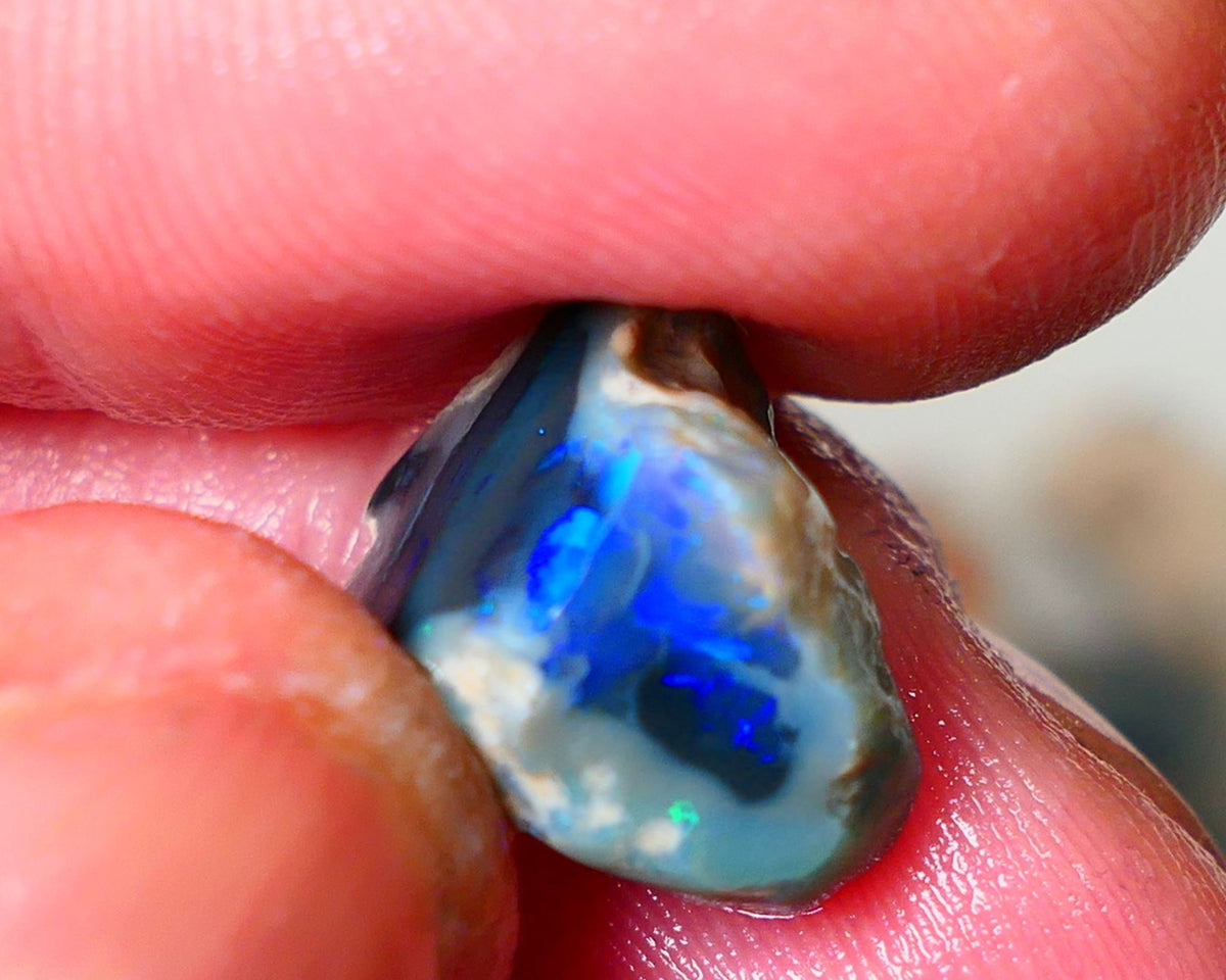 Lightning Ridge Knobby opal rough showing nice bright colours 7.75cts 15x11x10mm ALP108