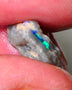 Lightning Ridge Seam opal rough 6.05cts showing Gemmy Very bright consistent flt bar with multi colours to cut worth a gamble on this one cut a gem 16x12x6mm ALP117