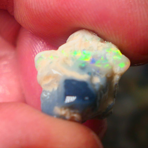 Lightning Ridge Gamble knobby opal rough very Vibrant bright multi colours 17x14x9mm ALP129