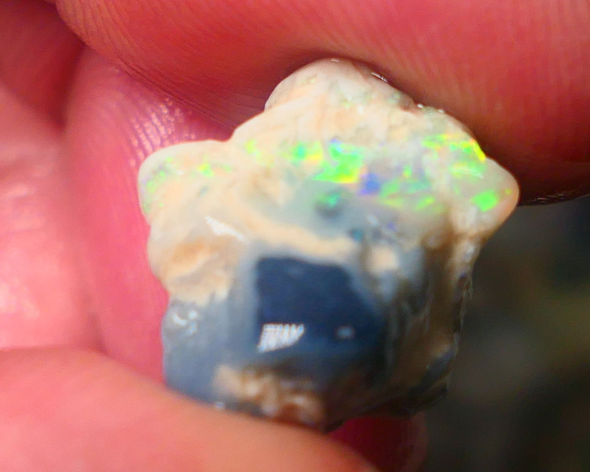 Lightning Ridge Gamble knobby opal rough very Vibrant bright multi colours 17x14x9mm ALP129