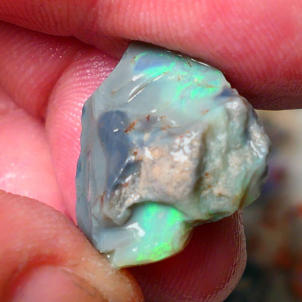 Lightning Ridge Knobby opal rough 15.50cts showing nice bright Multi colours 21x19x8mm ALP135