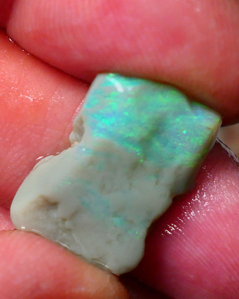 Lightning Ridge Gamble opal rough 10.00cts showing nice bright Green colours 21x14x5mm ALP138