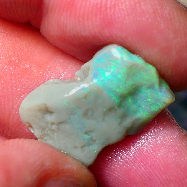 Lightning Ridge Gamble opal rough 10.00cts showing nice bright Green colours 21x14x5mm ALP138