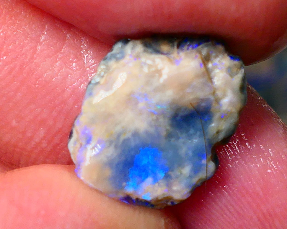 Lightning Ridge Gamble knobby opal rough 5.15cts showing nice bright colours 16x13x5mm ALP141