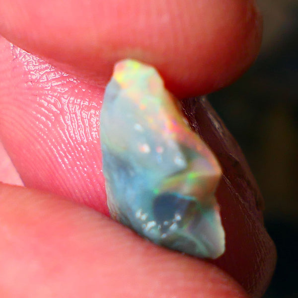 Lightning Ridge Small Cutters Seam opal rough 3.00cts showing Lovely bright Reds/Orange/Yellow 14x9x4mm ALP156