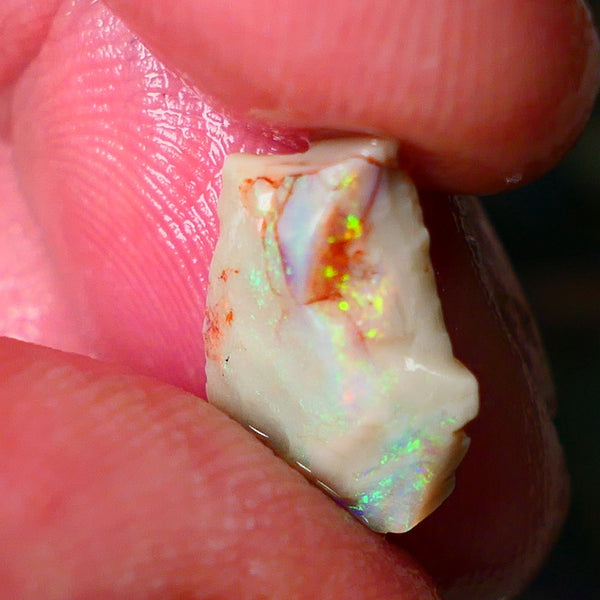 Lightning Ridge Seam opal rough 3.15cts Gorgeous Vibrant & Super bright Multifires 13x10x4mm ALP150