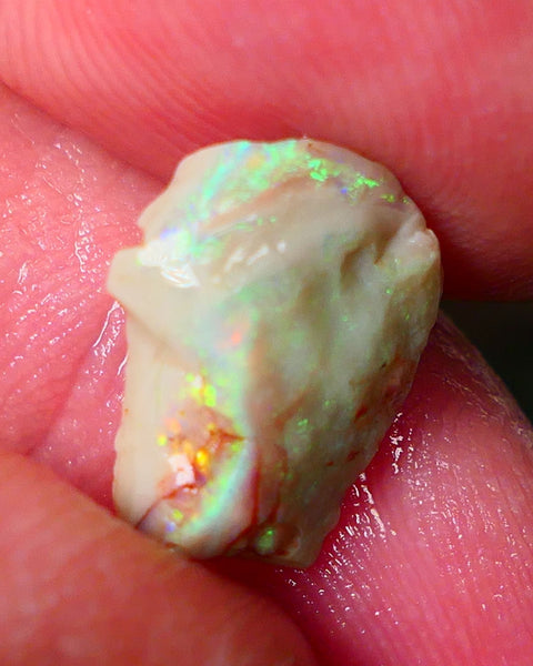 Lightning Ridge Seam opal rough 3.15cts Gorgeous Vibrant & Super bright Multifires 13x10x4mm ALP150