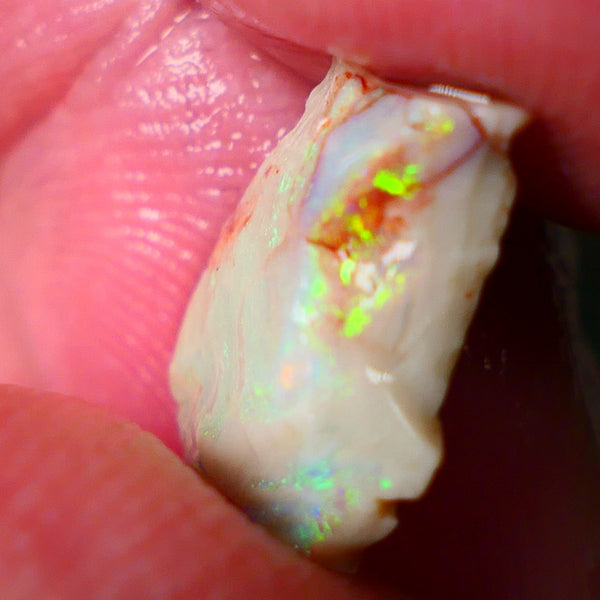 Lightning Ridge Seam opal rough 3.15cts Gorgeous Vibrant & Super bright Multifires 13x10x4mm ALP150