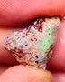 Lightning Ridge Rough Opal formation 9.50cts interesting exotic piece Green & Blue dominant multifires 18x14x7mm Auction56