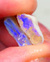 Lightning Ridge Rough Seam & Knobby Opal Pair 7.00cts Bright & Vibrant Blue fires to cut 15x8x5mm & 13x8x5mm Auction55