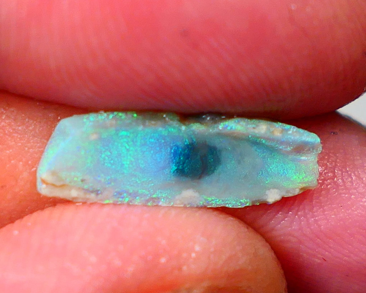 Gorgeous L/Ridge Dark Crystal opal rub/rough 1.40cts Suitable for inlay or backing Stunning Greens & blues 17x6x2mm Auction44