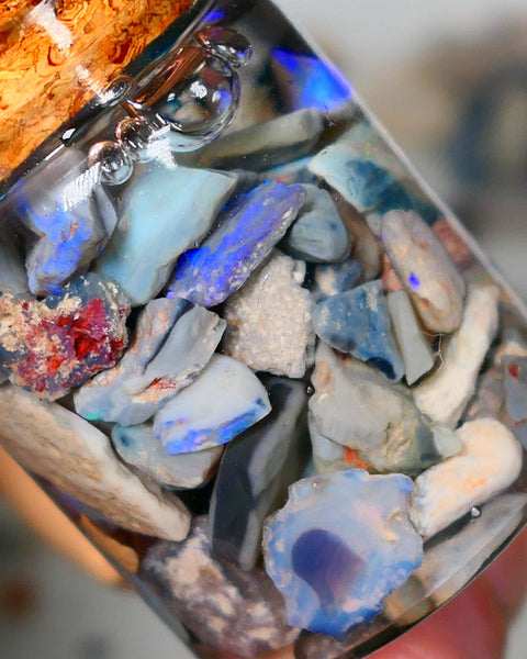 Lightning Ridge Rough Opal 150cts Potch & Colours to go at and explore 12mm to chip size Auction69(Jar7)