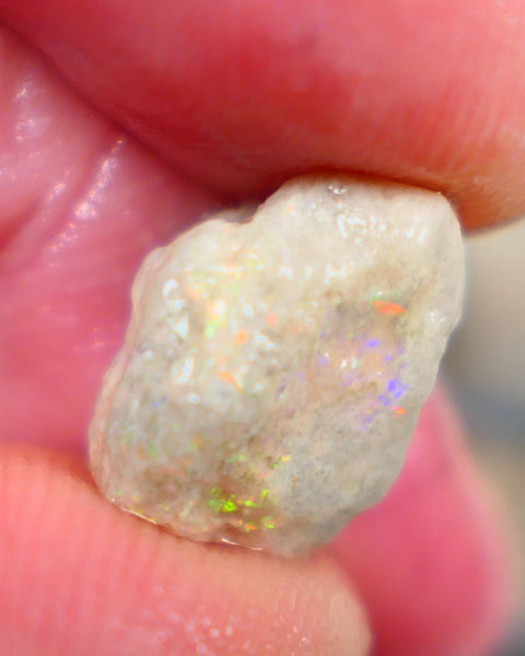 Lightning Ridge Crystal Knobby Rough Opal formation 5.75cts Small sized But Packing Bright Vibrant Multicolours sold as Gamble 14x11x9mm Auction99