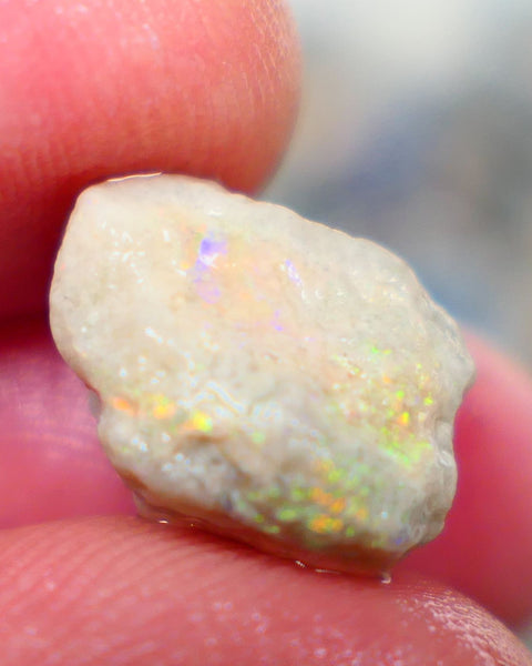 Lightning Ridge Crystal Knobby Rough Opal formation 5.75cts Small sized But Packing Bright Vibrant Multicolours sold as Gamble 14x11x9mm Auction99