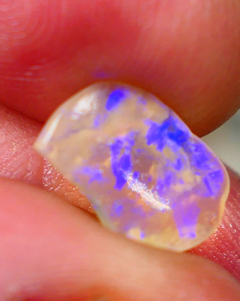 Lightning Ridge Crystal knobby opal rub rough 2.00cts Full of nice Bright Blues 11x8x3mm Auction 134