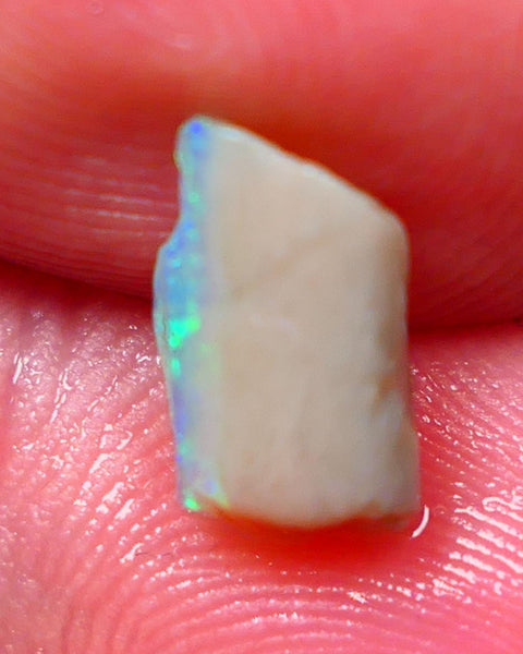 Lightning Ridge Rough Crystal Seam opal rub/rough 1.70cts Stunning Display of Yellows/greens/blues to cut and polish a small stone 11x6x4mm Auciton125