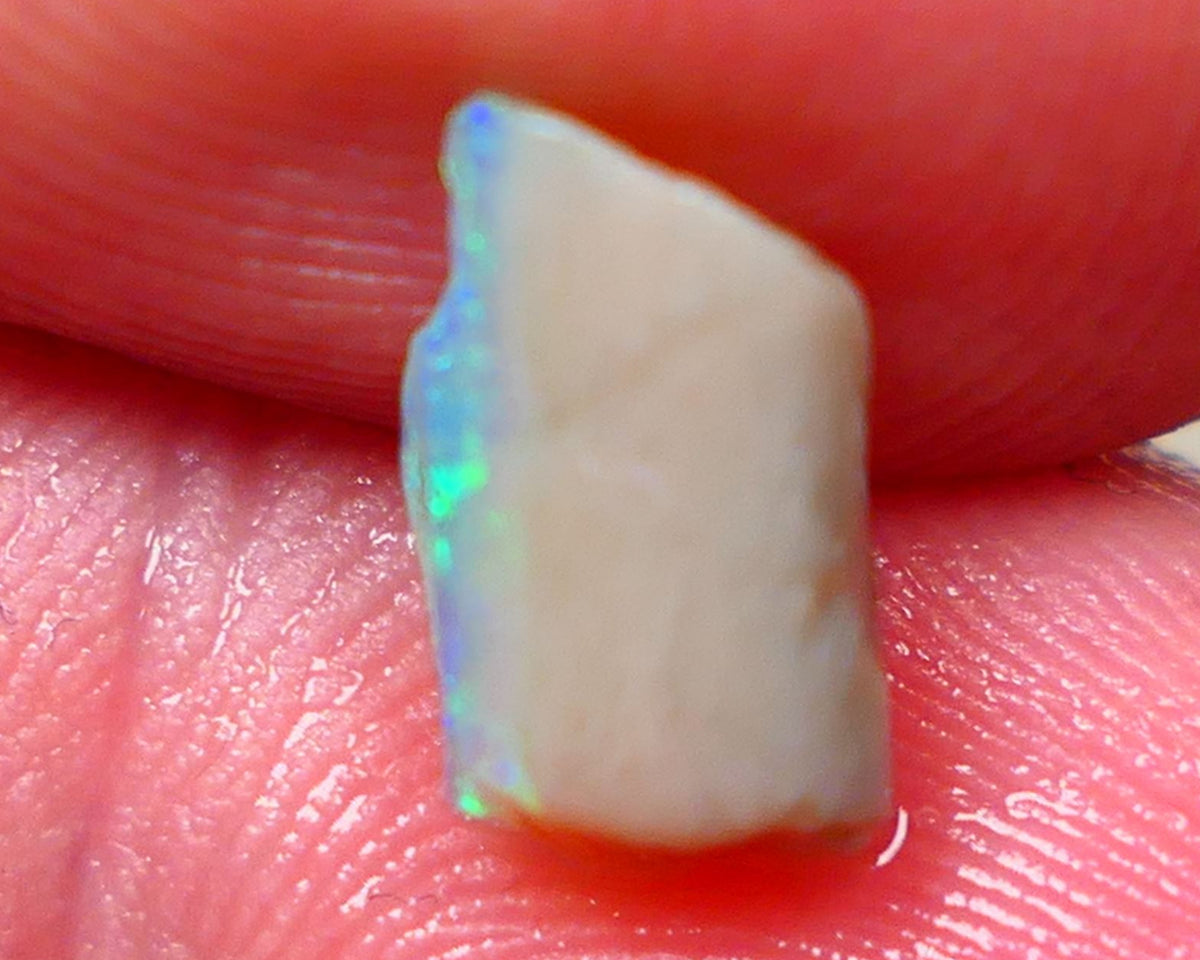 Lightning Ridge Rough Crystal Seam opal rub/rough 1.70cts Stunning Display of Yellows/greens/blues to cut and polish a small stone 11x6x4mm Auciton125