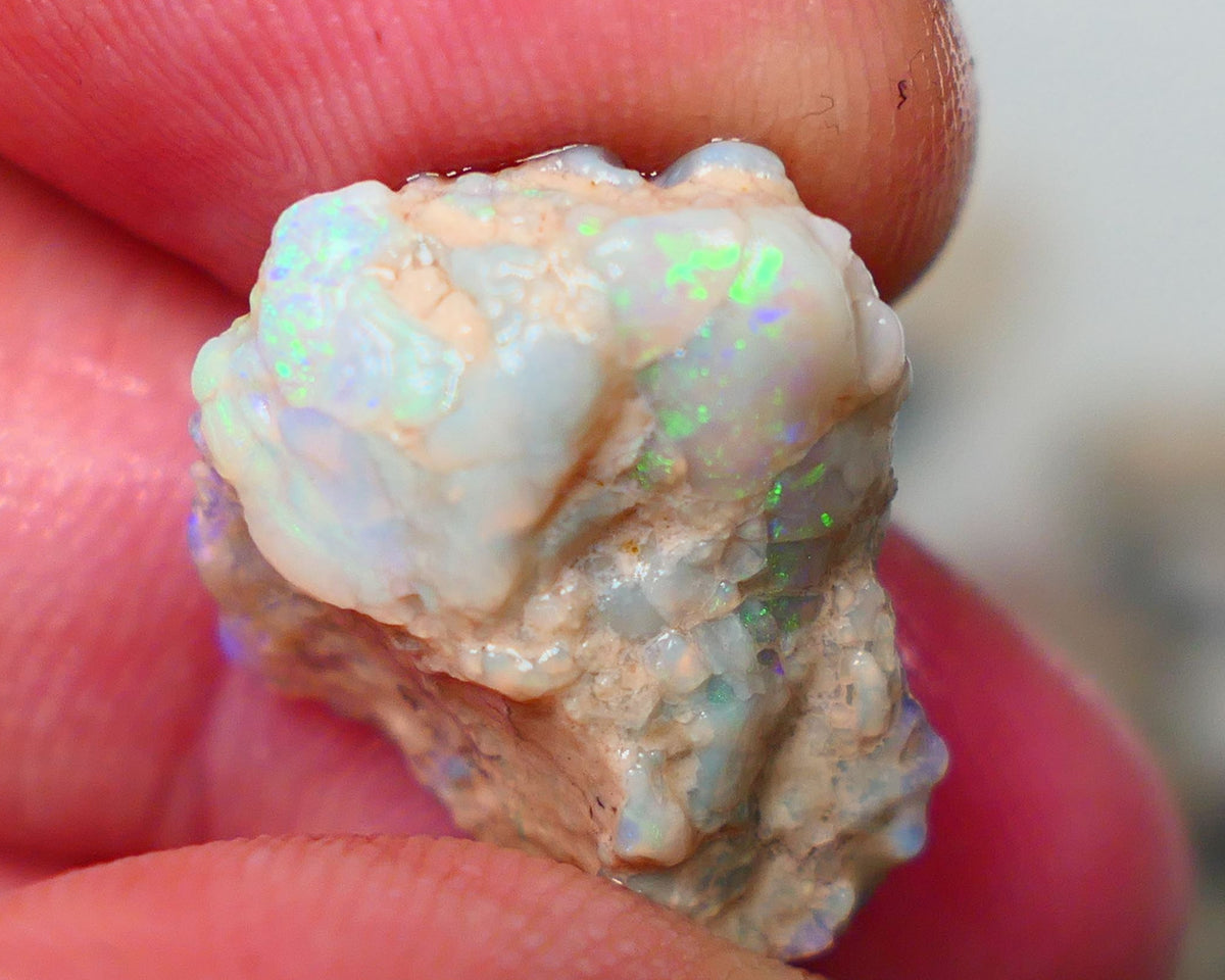 Lightning Ridge Rough opal formation 13.80cts Untouched Displaying lovely Multi colours See video  20x16x8mm Auction146