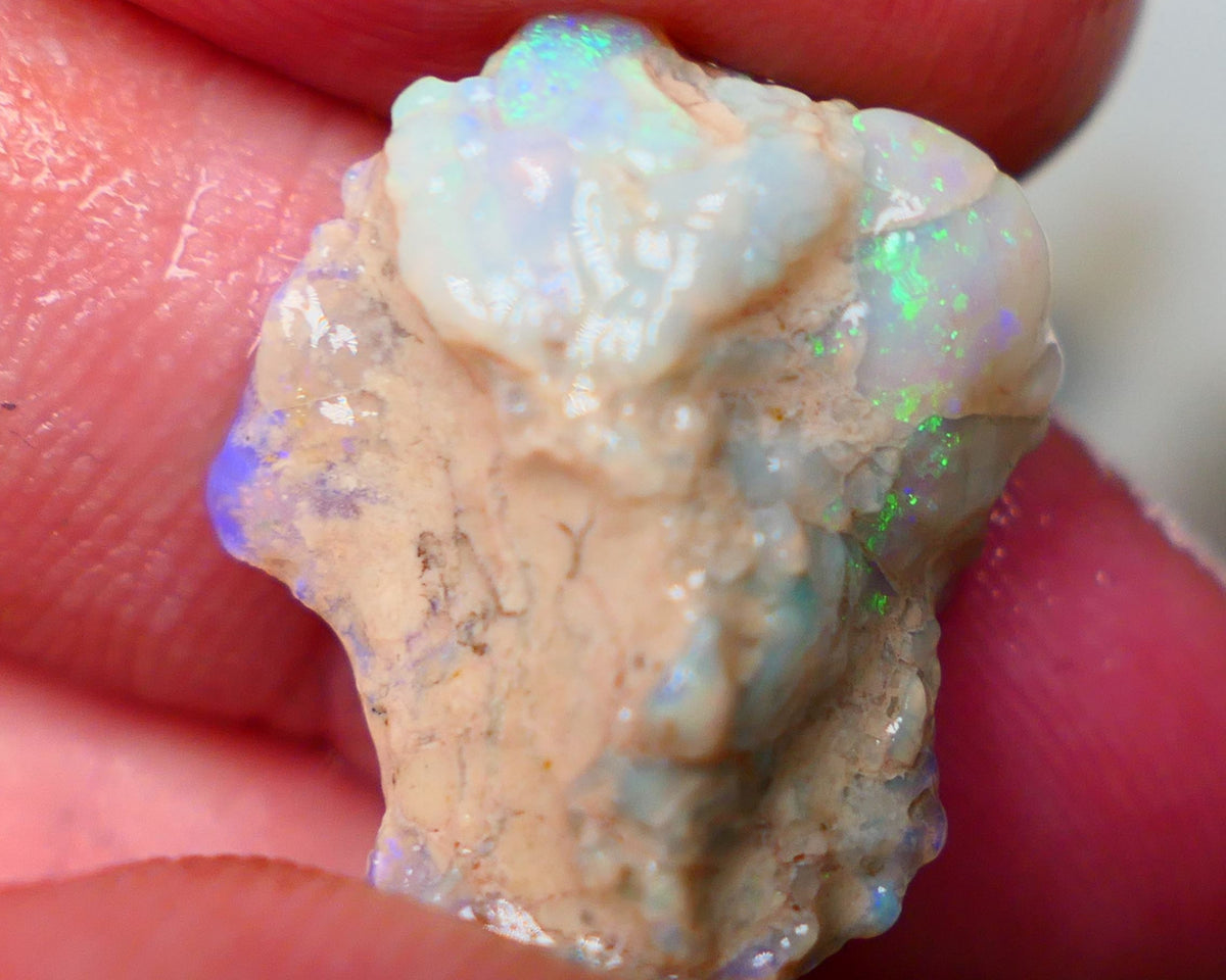 Lightning Ridge Rough opal formation 13.80cts Untouched Displaying lovely Multi colours See video  20x16x8mm Auction146