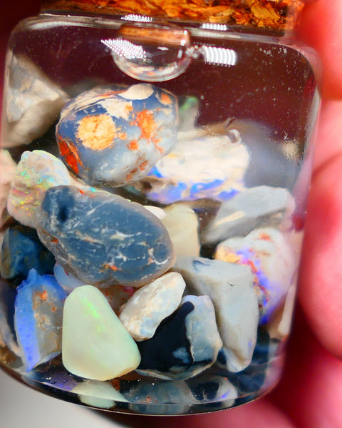 Lightning Ridge Rough Opal 120cts Potch & Colours to go at and explore 15mm to chip size Auction159JAR2