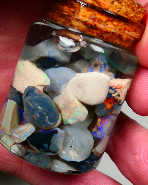 Lightning Ridge Rough Opal 120cts Potch & Colours to go at and explore 15mm to chip size Auction159JAR2