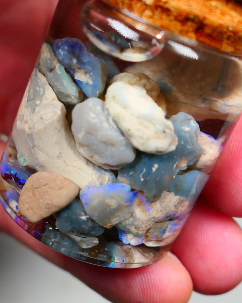 Lightning Ridge Rough Opal 120cts Potch & Colours to go at and explore 15mm to chip size Auction158 JAR3