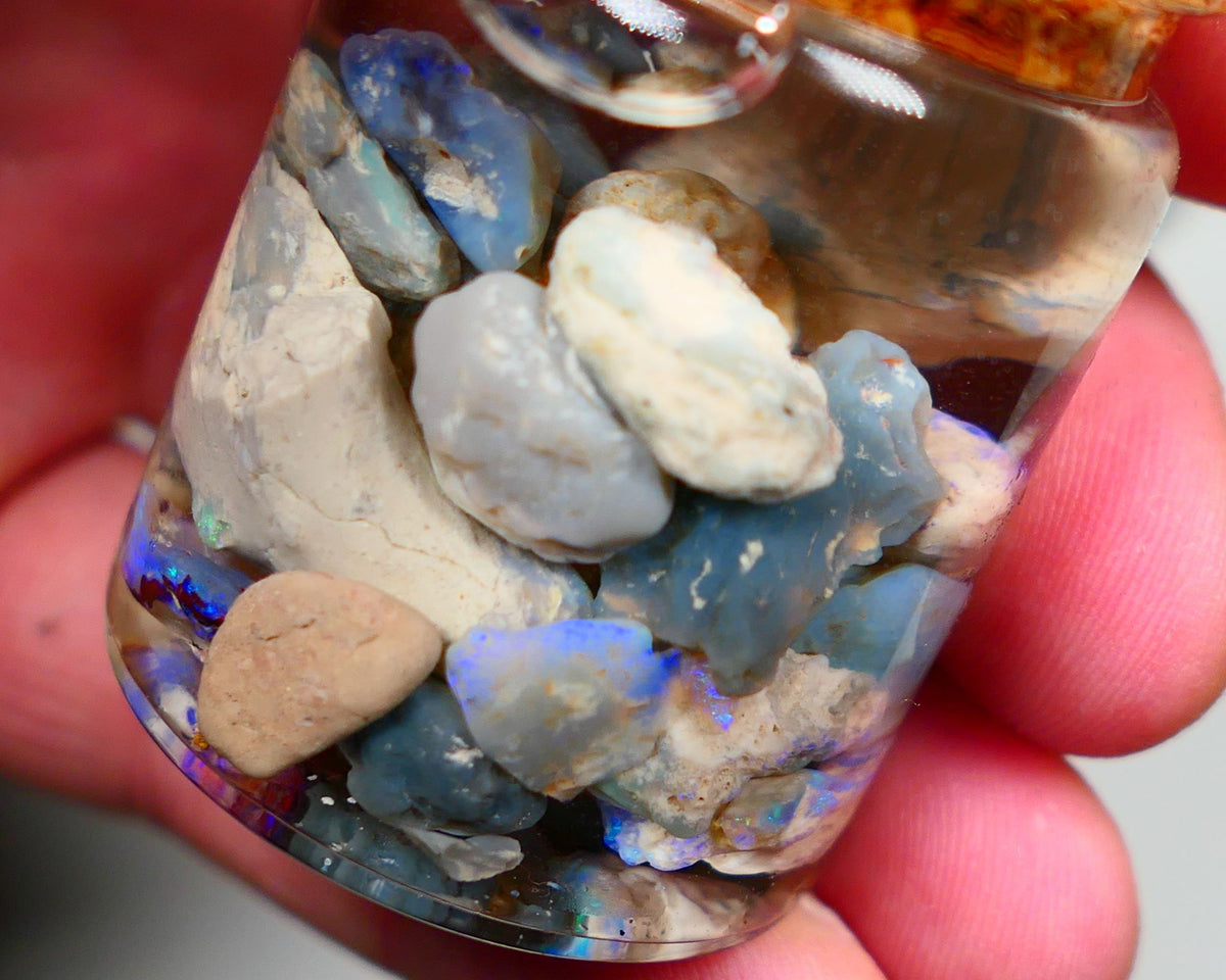 Lightning Ridge Rough Opal 120cts Potch & Colours to go at and explore 15mm to chip size Auction158 JAR3