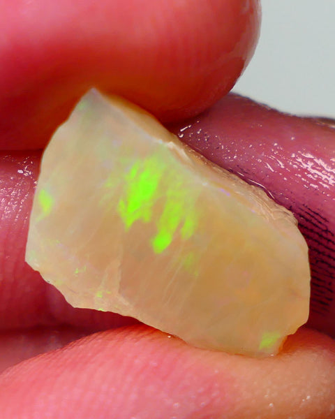 Mintabie Dark Crystal seam opal rub/rough 6.75cts Gorgeous Multifires showing through out with more bar to expose 18x10x5mm Auction192