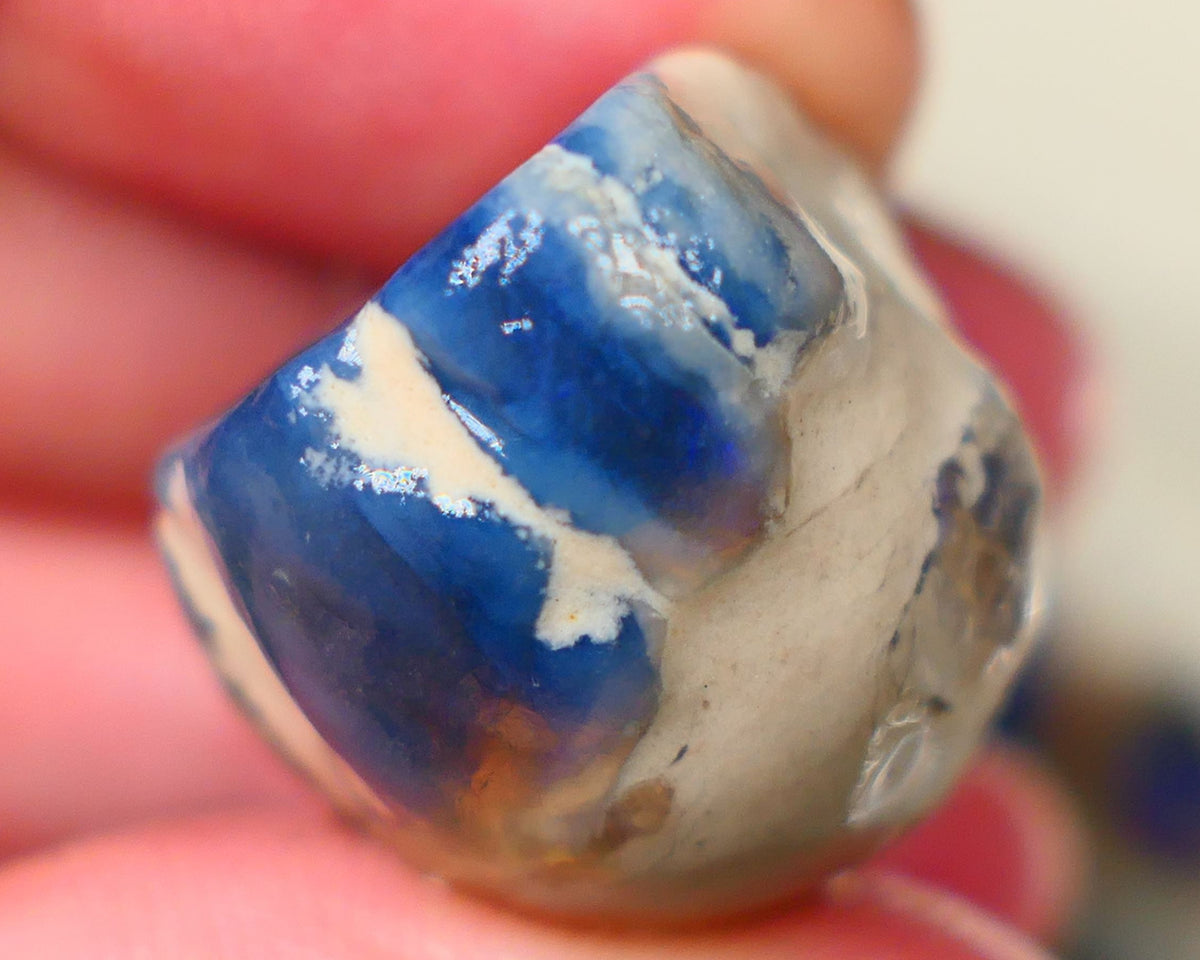 Lightning Ridge Black Knobby opal formation rub/rough 71.00cts Showing some exposed Blue colours sold as gamble 37x21x18mm Auction178