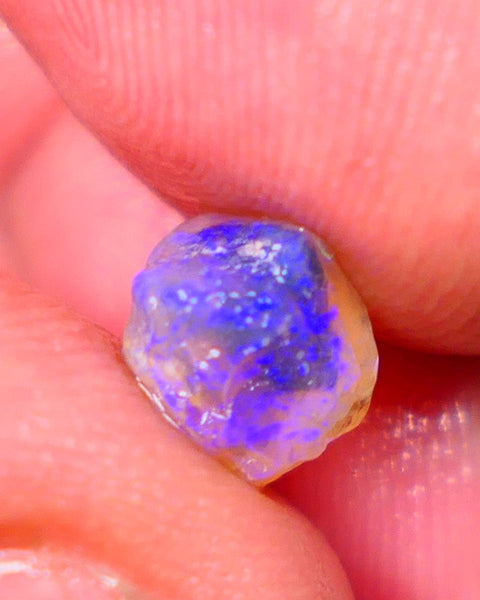 Lightning Ridge Small Bright Crystal Knobby opal rough 2.10cts Gorgeous Greens & Blues 8x7x6mm GMB-060