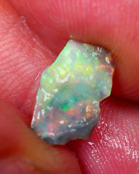 Gorgeous Mulga Seam opal rough 0.90cts From the Wee Warra Plains Stunning Bright Yellow dominant fires suit inlay 12x8x2mm  GMB-059