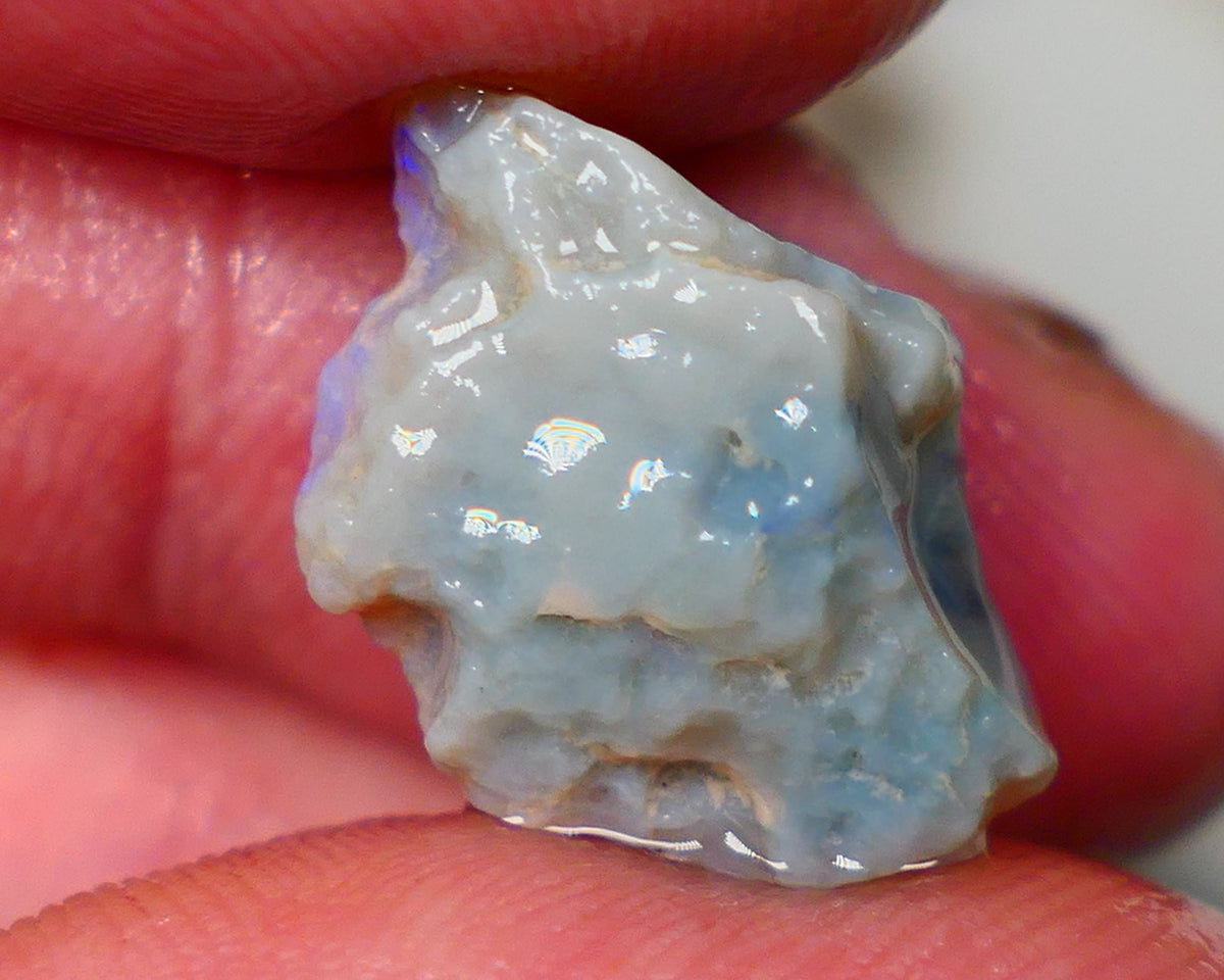 Lightning Ridge Dark Base Clipped knobby rough 8.10cts 18x13x8mm Bright Blue fires sold as gamble 1x13x8mm GMB-057