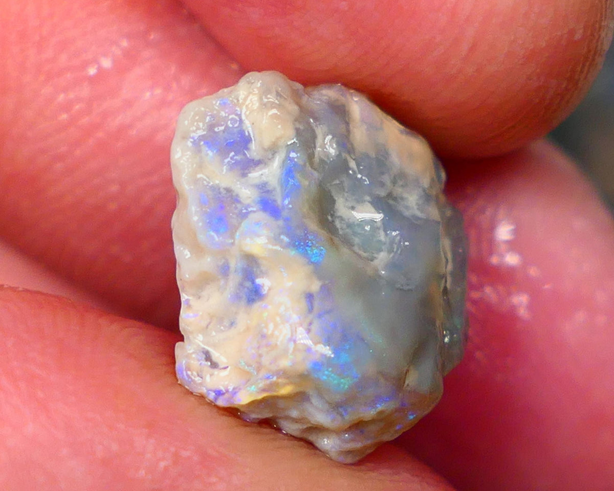 Lightning Ridge Untouched Dark Crystal knobby opal rough 6.10cts Gorgeous tones of Blues to explore sold as gamble 15x13x6mm GMB-055