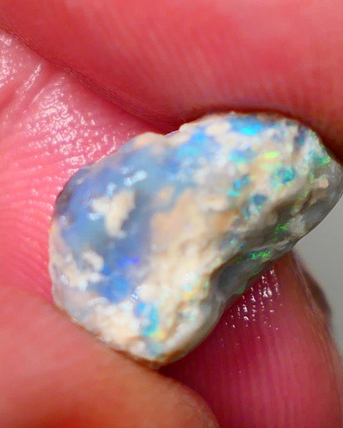 Lightning Ridge Untouched knobby opal rough 7.25cts Showing some flashes of Multicolours sold as gamble 15x11x7mm GMB-015