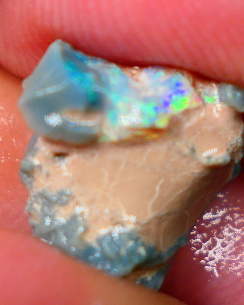 Lightning Ridge Untouched Seam opal formation rough 4.50cts Showing some nice bright Multicolours collect or gamble 13x12x7mm GMB-012