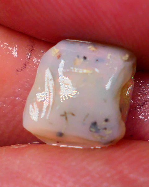 Lightning Ridge Light base knobby opal rub/rough 3.20cts Packing Orange dominant exposed Multifires 11x9x5mm GMB-026